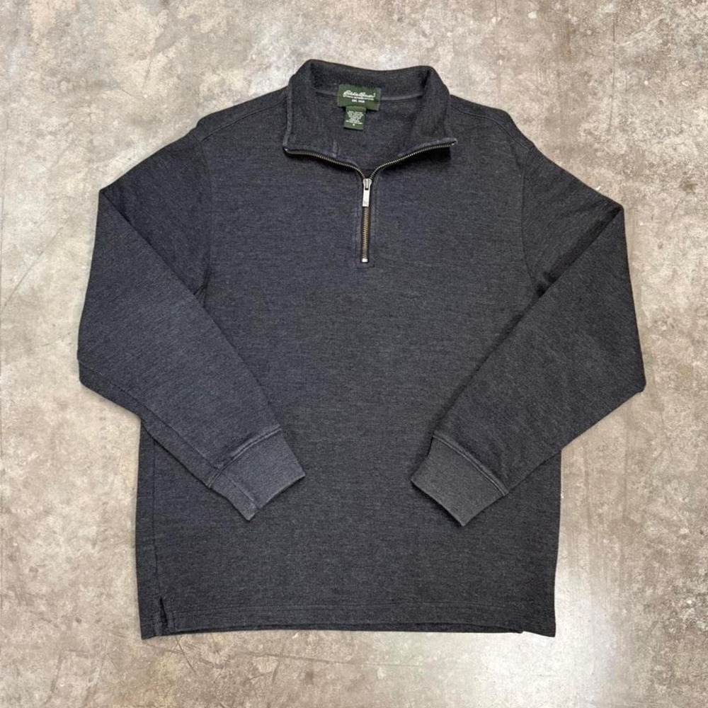 Charcoal Gray Eddie Bauer Quarter Zip Size S